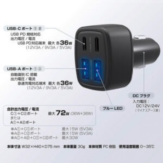 DC-079 Kashimura DC-72W-USB 4埠 