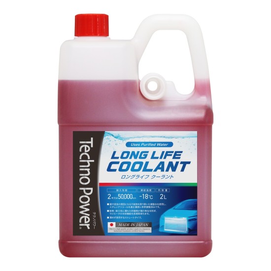 Techno Power 不用稀釋的補給冷卻水劑/水箱水 COOLANT 2L 紅色 日本製